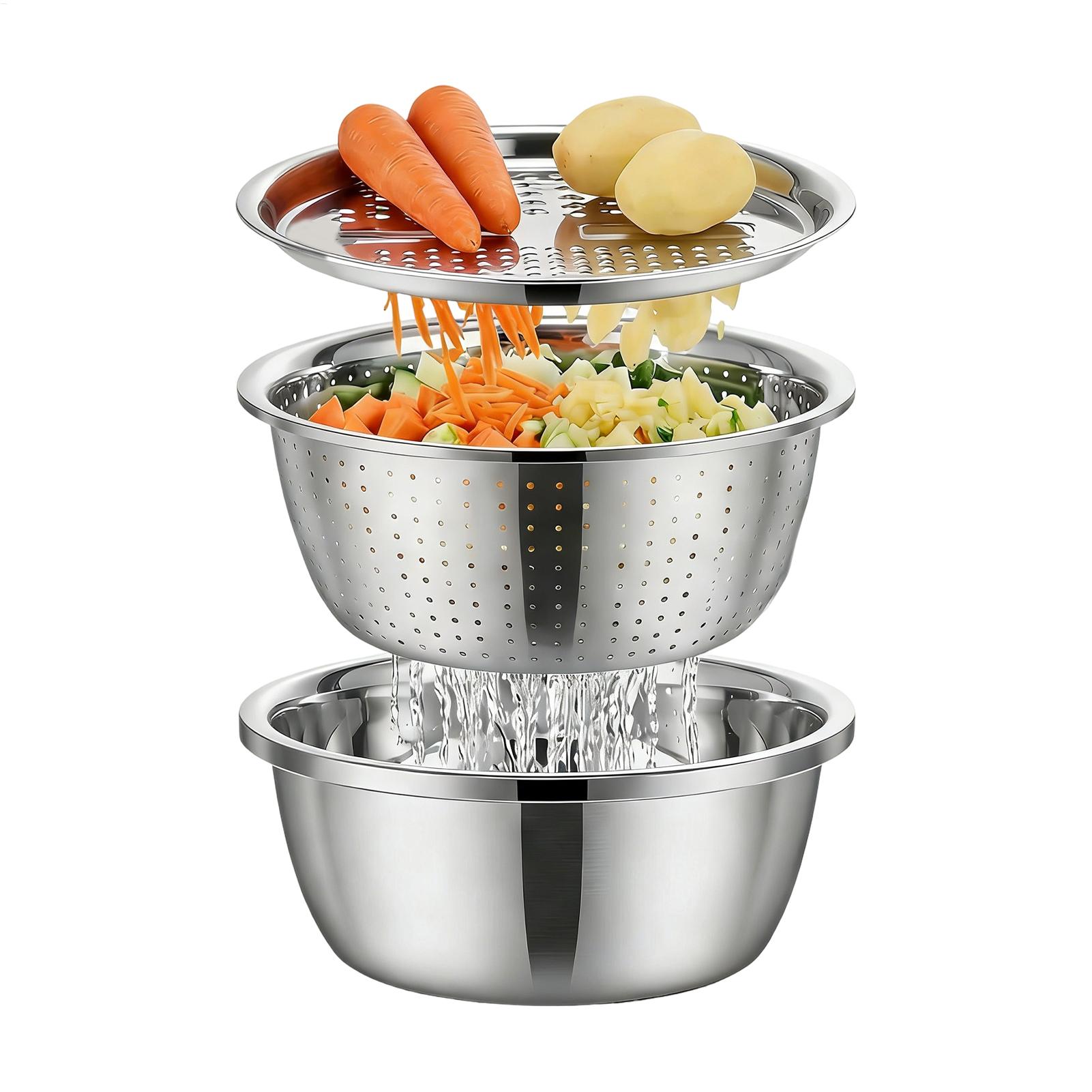Meal Prep With Rice - Cesta Coladora de Acero Inoxidable de