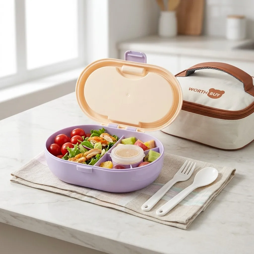 Meal Prep Or Prep Meal - Lonchera Bento de Plástico con Compartimentos