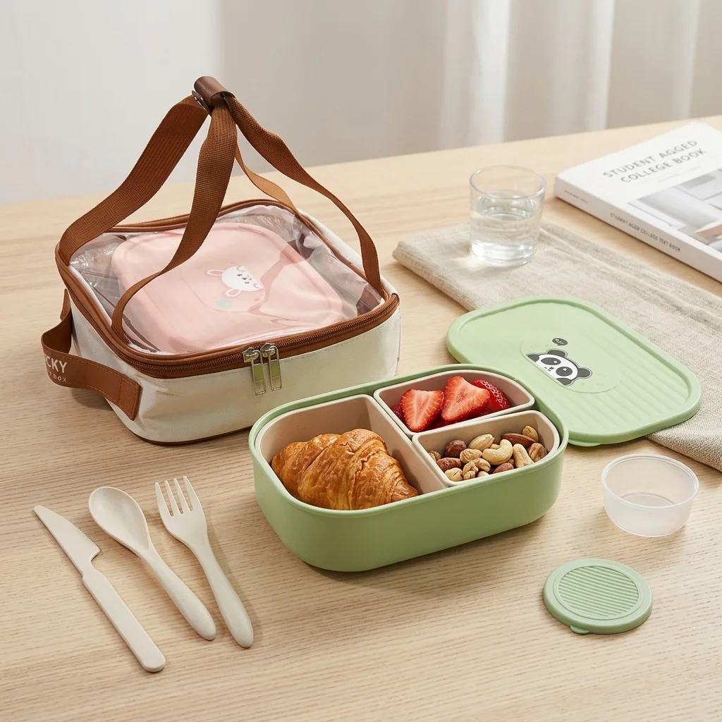Meal Prep Or Prep Meal - Lonchera infantil tipo bento con tapa,