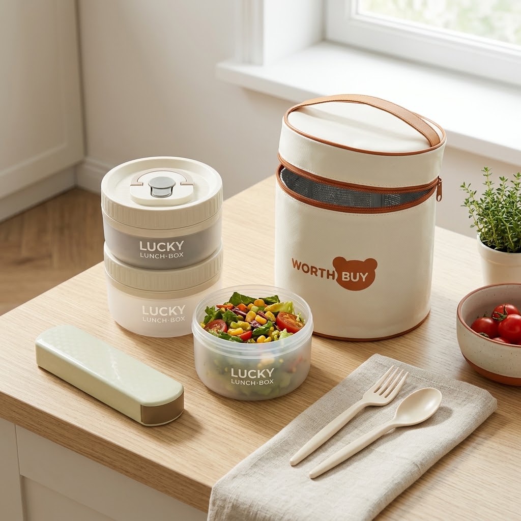 Meal Prep Or Prep Meal - Lonchera Redonda Bento Apta para Microondas,