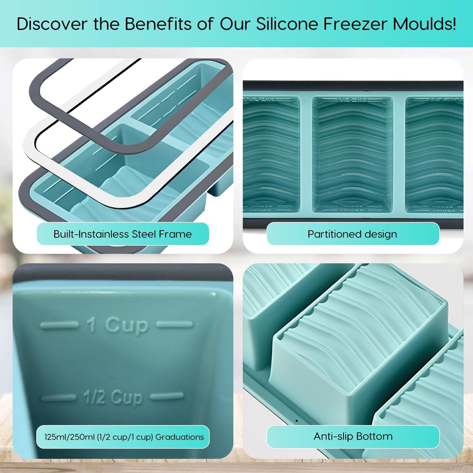 Moldes de Silicona para Congel - Meal Prep Template reseña y precio