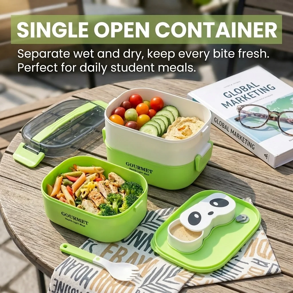 Lonchera Bento de Plástico Apt - Meal Prep Or Prep Meal reseña y precio