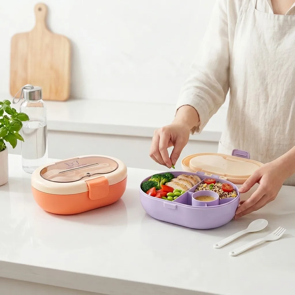 Lonchera Bento de Plástico Por - Meal Prep Or Prep Meal reseña y precio