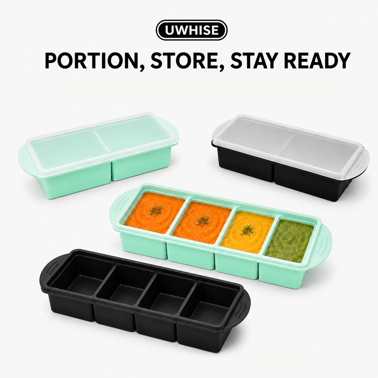 Uwhise Bandeja de Silicona par - Meal Prep Template reseña y precio