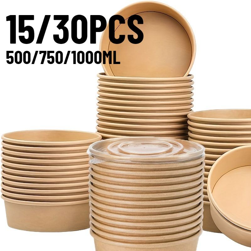 Cuencos de papel Kraft desecha - Meal Prep Bowl reseña y precio