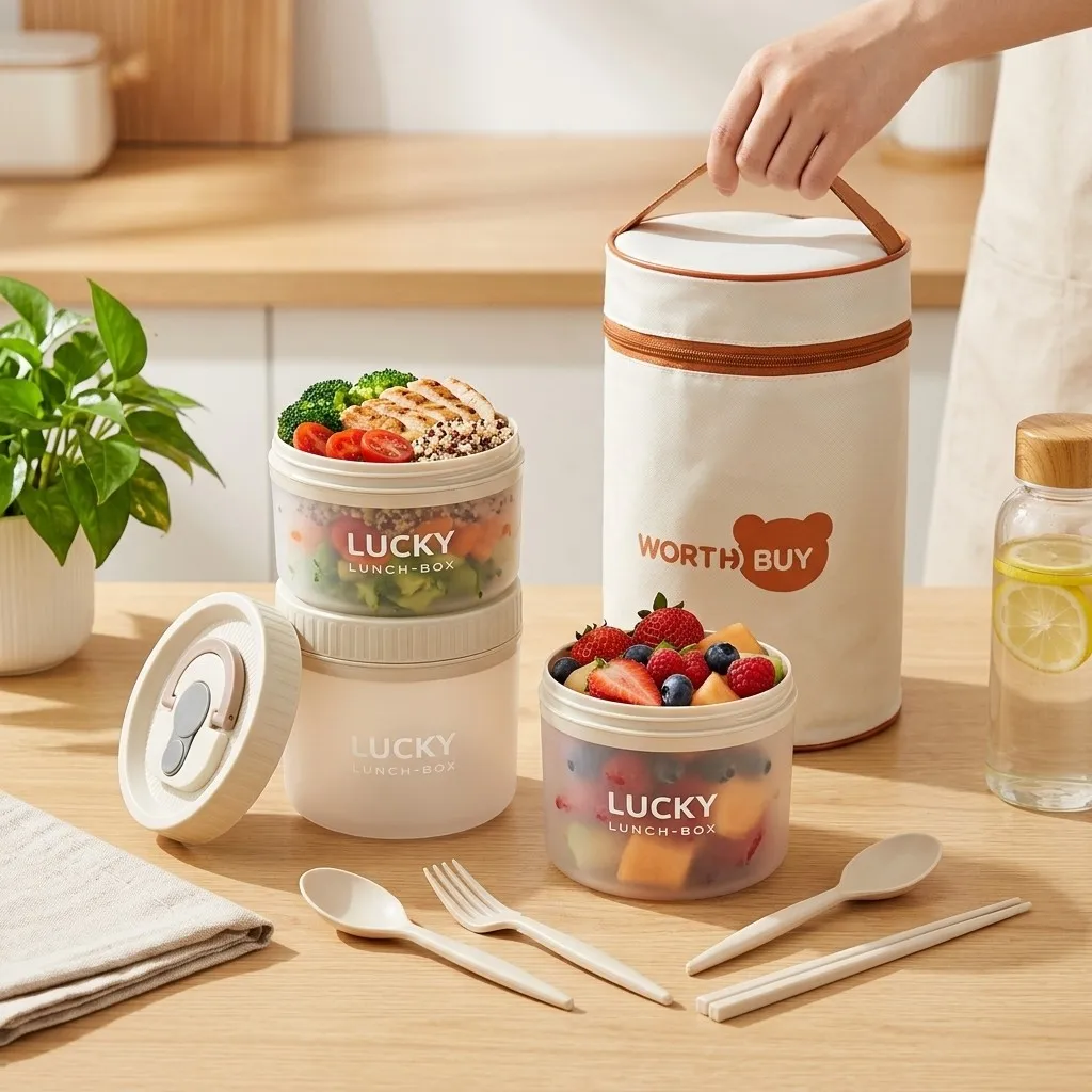 Lonchera Bento de Plástico Apt - Meal Prep Or Prep Meal reseña y precio