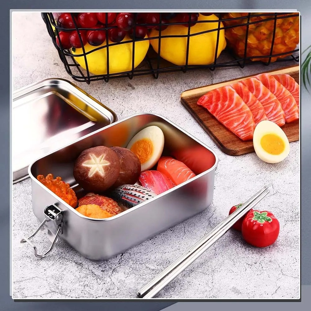 Caja Bento de acero inoxidable - Meal Prep Bowl reseña y precio